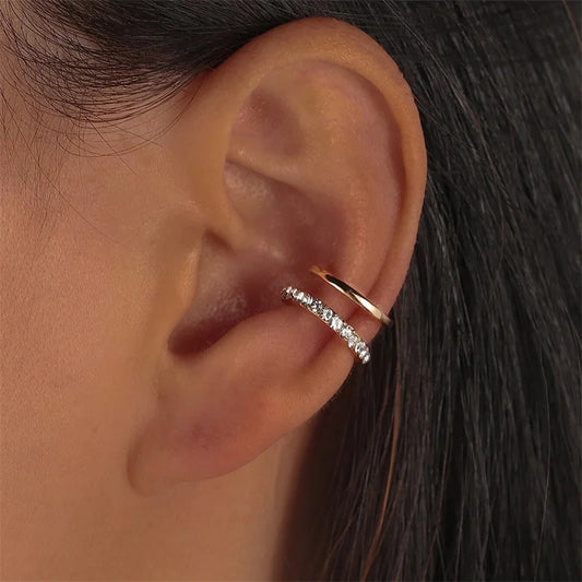 Fashion Exquisite Rhinestone Decor Ear Cuff earring for Woman Ear 2