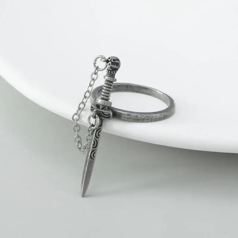 Punk Hip-Hop Sword Cross Rings