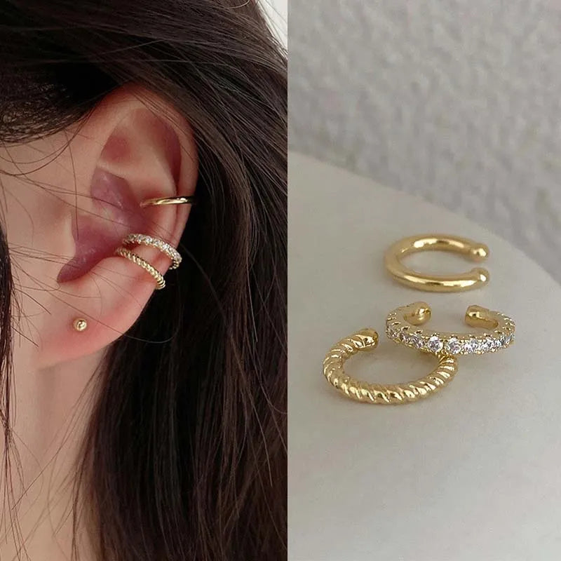 Fashion Exquisite Rhinestone Decor Ear Cuff earring for Woman Ear 2