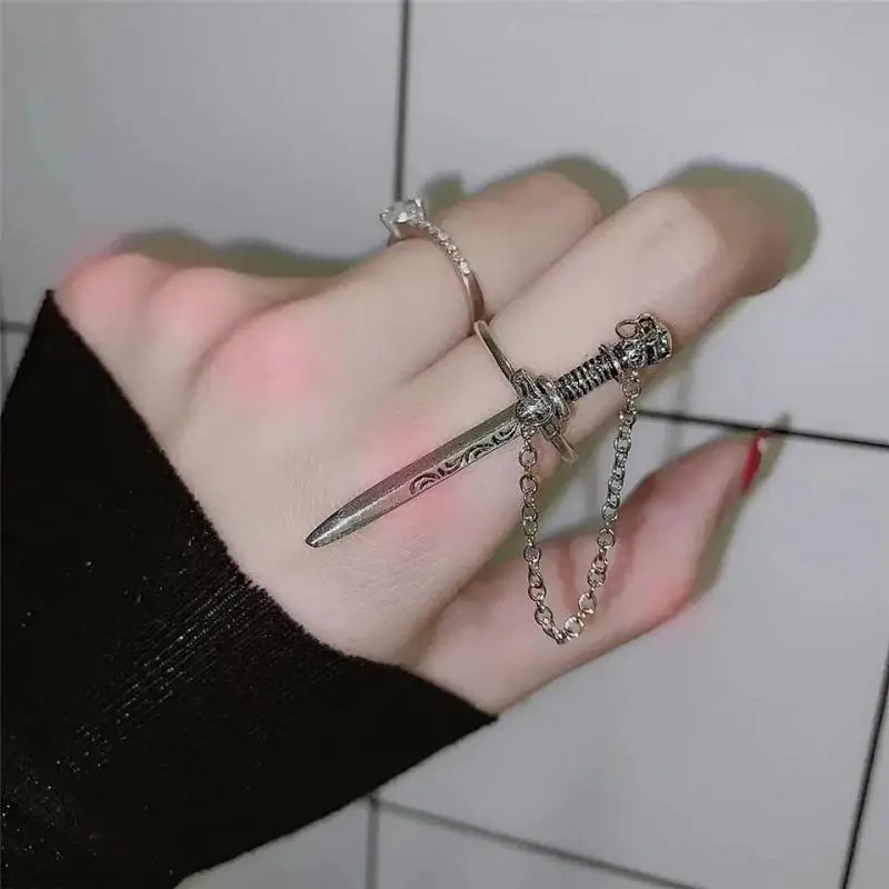 Punk Hip-Hop Sword Cross Rings