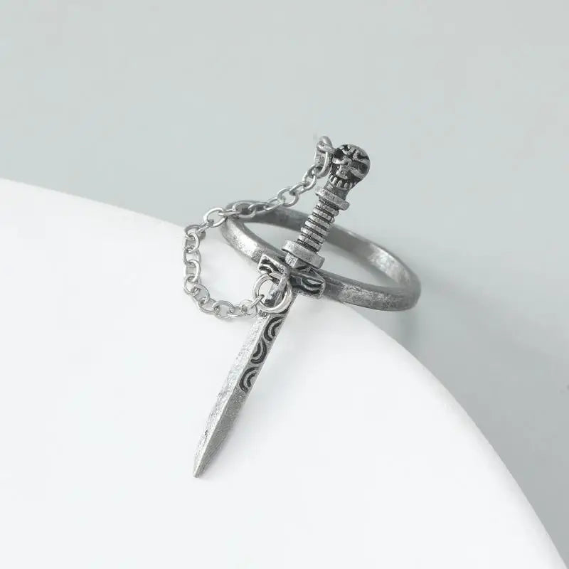 Punk Hip-Hop Sword Cross Rings